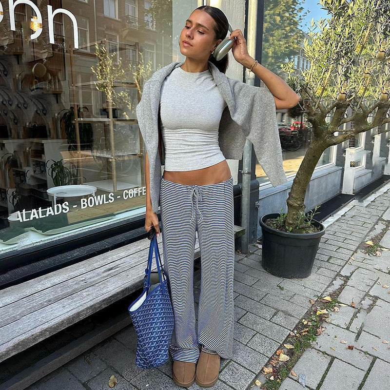 Striped trousers