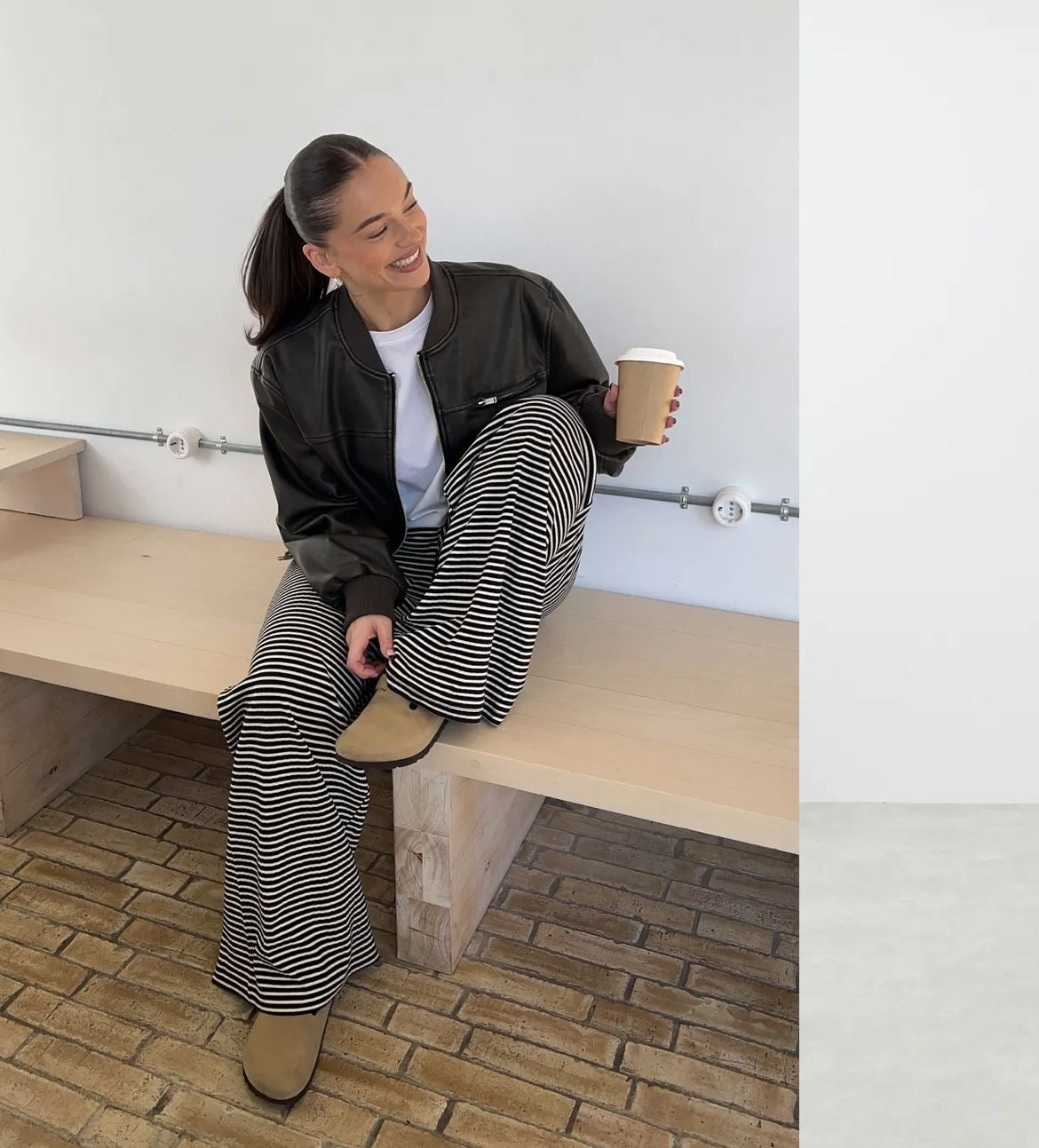 Striped trousers
