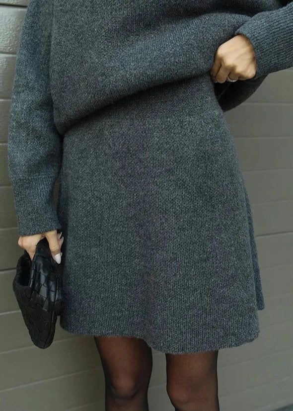 Knitted skirt & sweater set