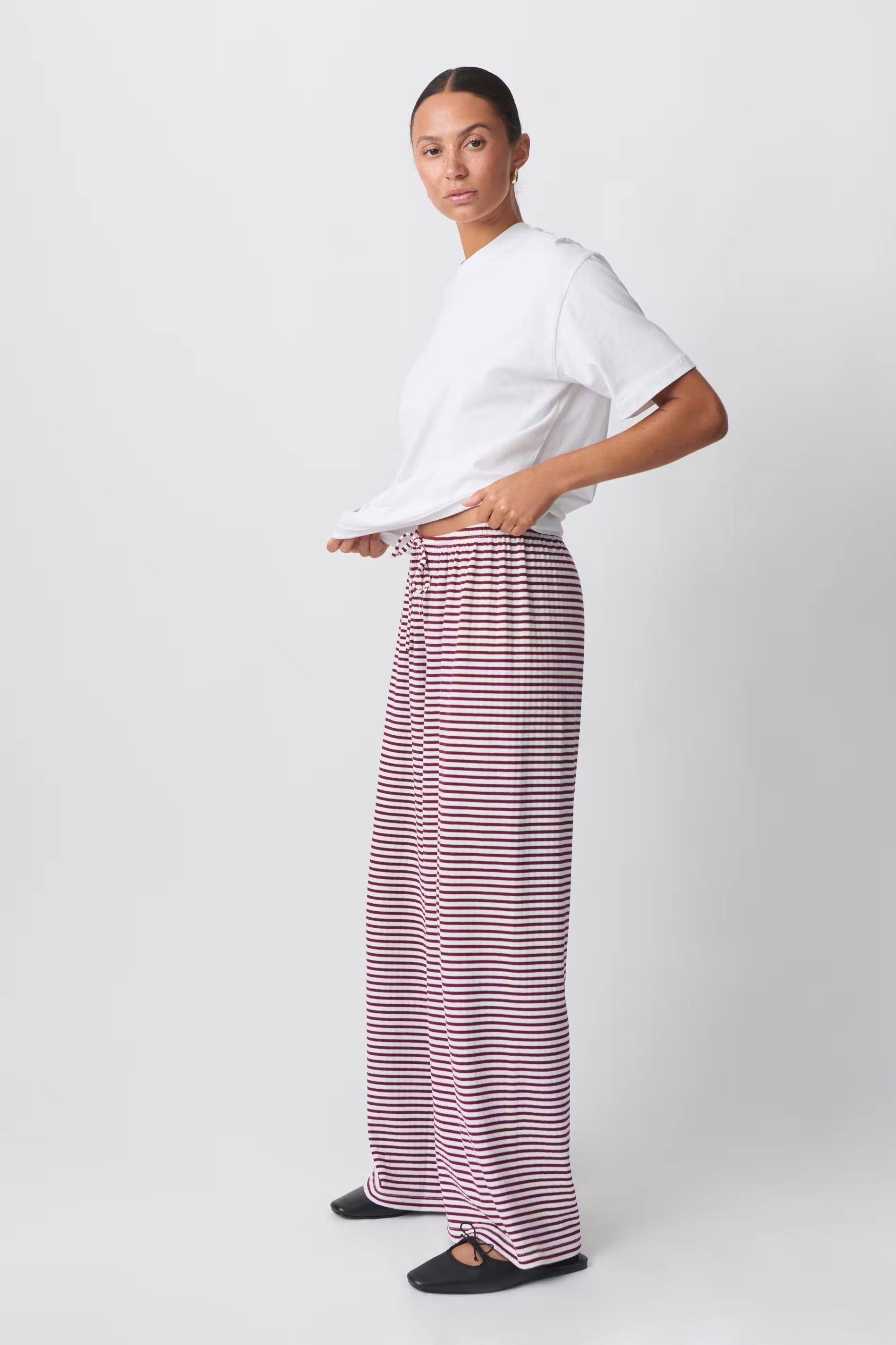 Striped trousers