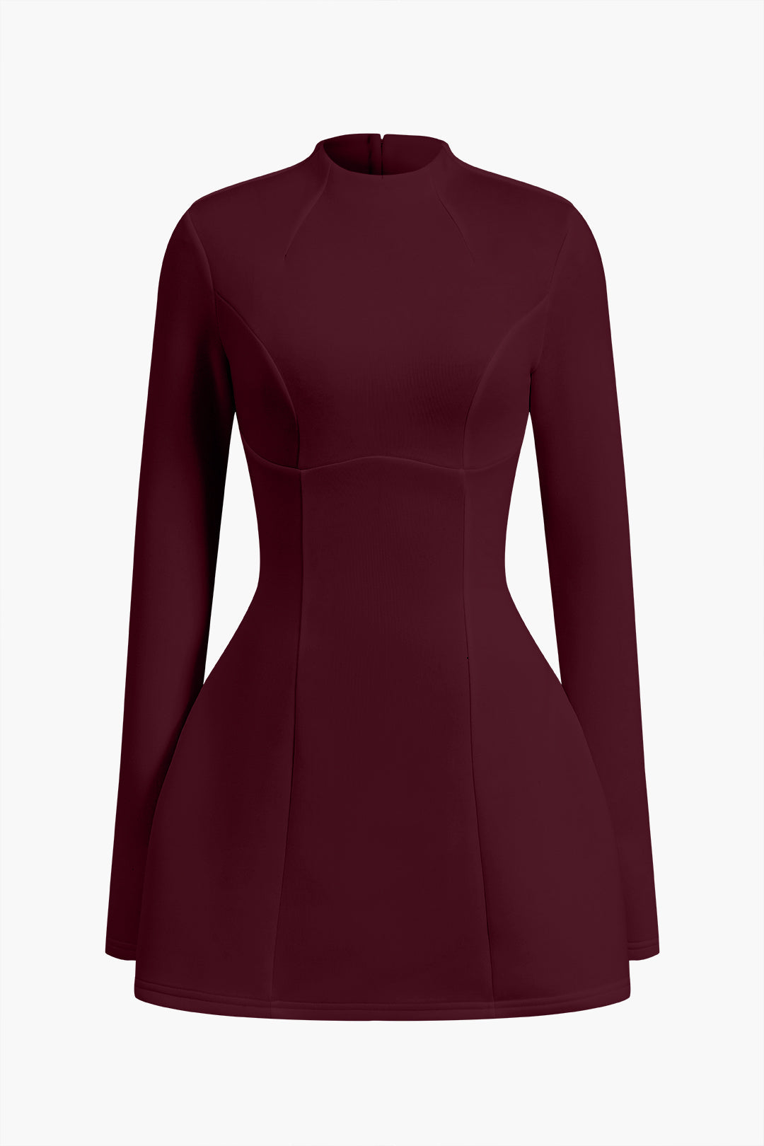 Round neck long sleeve dress