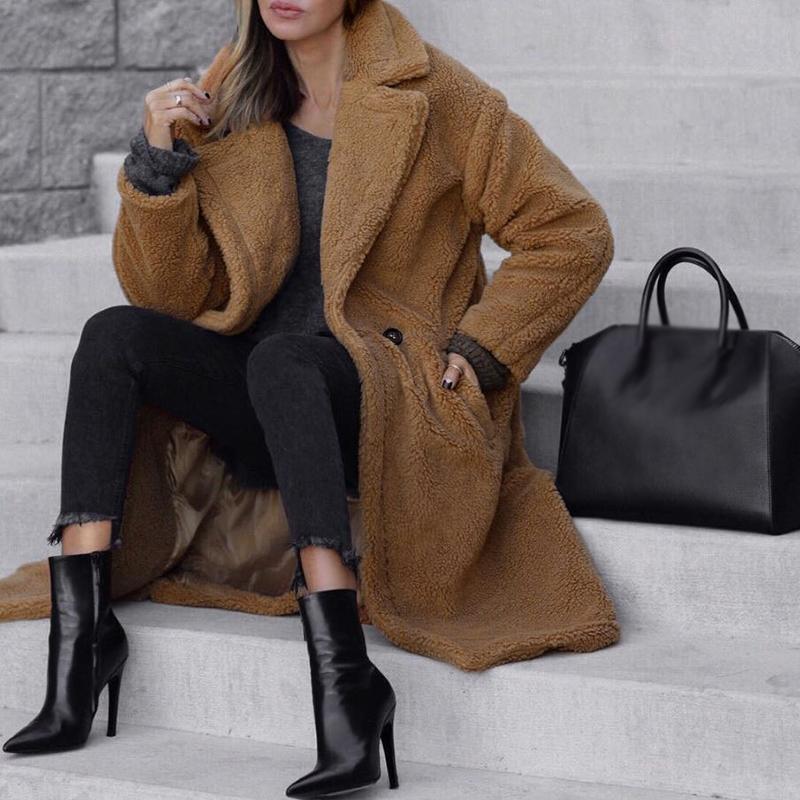 Long teddy coat