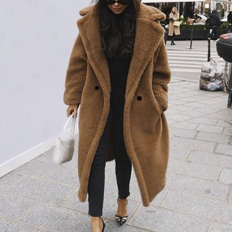 Long teddy coat