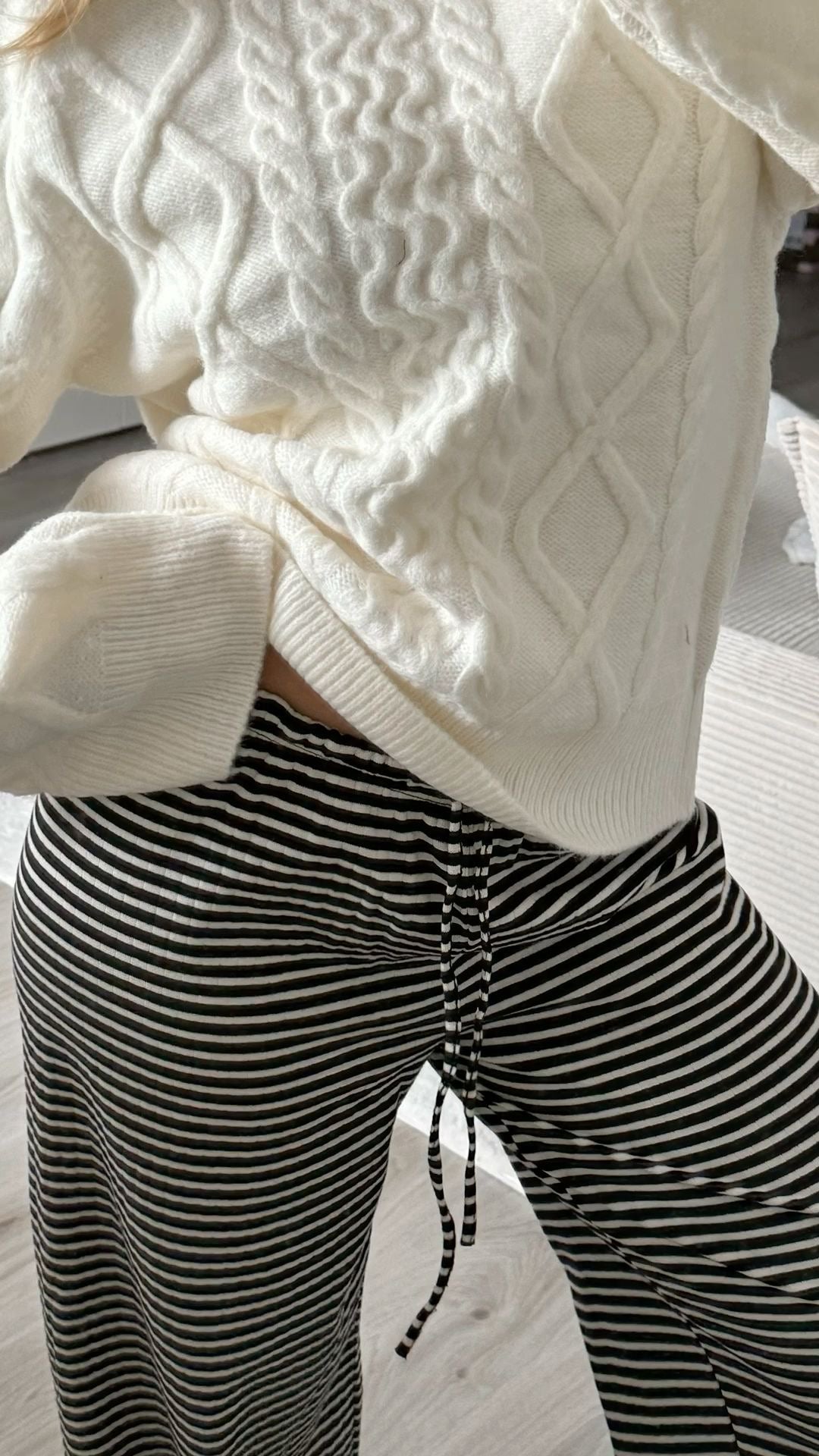Striped trousers