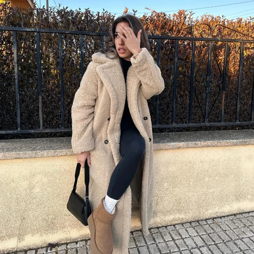 Long teddy coat