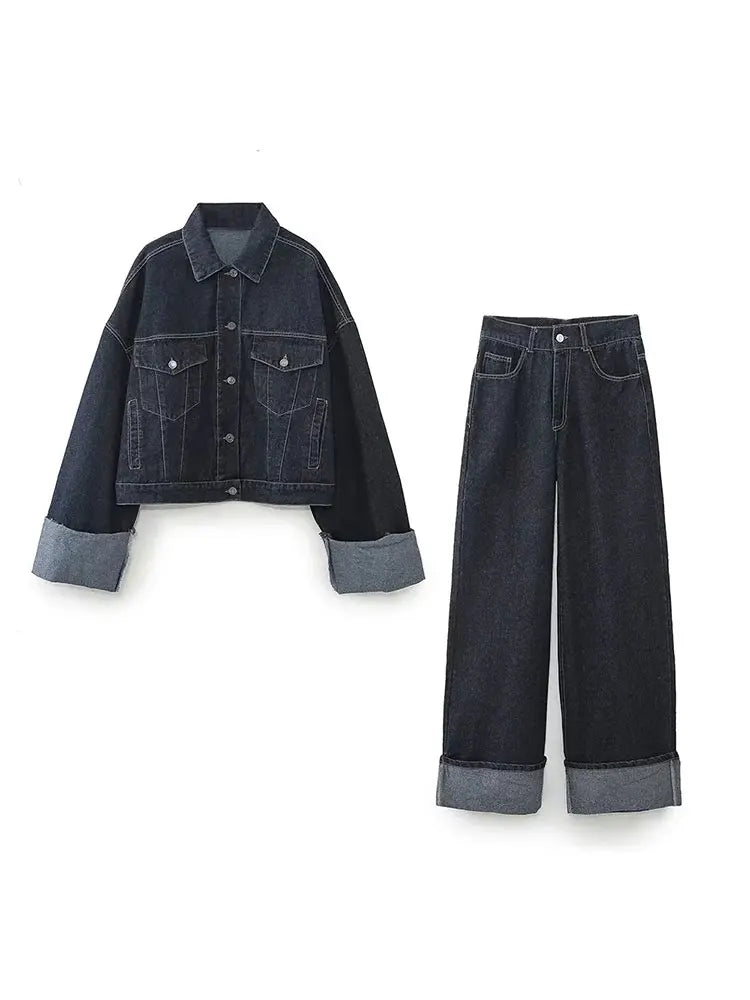 Denim duo set