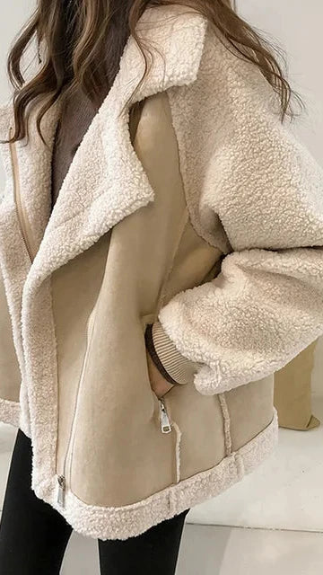 Suede winter coat