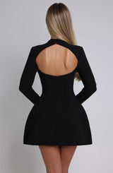 Round neck long sleeve dress