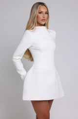 Round neck long sleeve dress